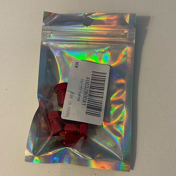 BMW Valve Stem Caps in Red Set of 4 NWT - Picture 4 of 4